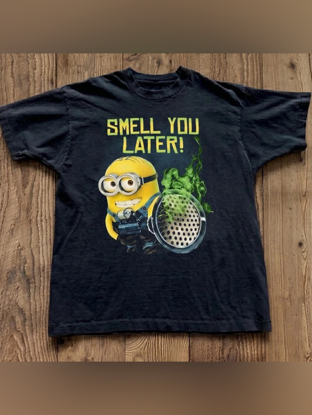Smell You Later Minions Fact Gun T-Shirt Funny Sarcastic Tee